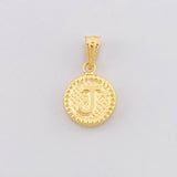 Dije Circulo Letra J 0.6g / 1.7cm Oro Amarillo 18K