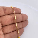 Pulso Rustico Reloj De Arena 3.65gr / 21cm / Oro 18K &