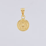 Dije Circulo Letra A 0.4g / 1.5cm Oro Amarillo 18K