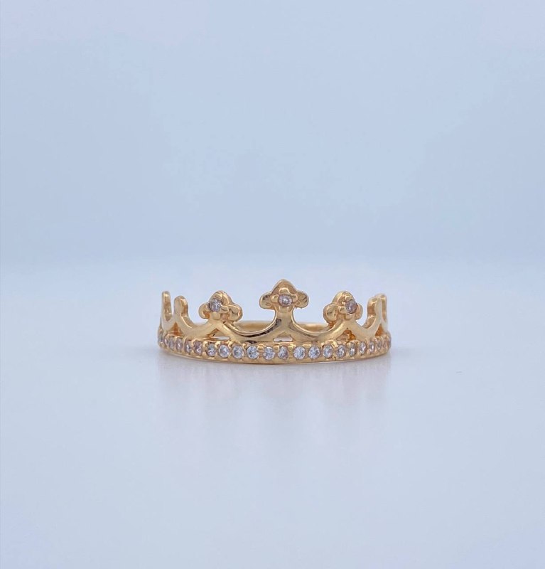 Anillo Tiara Punteada 1.75gr / T6 1/2 / Oro Amarillo 18K &