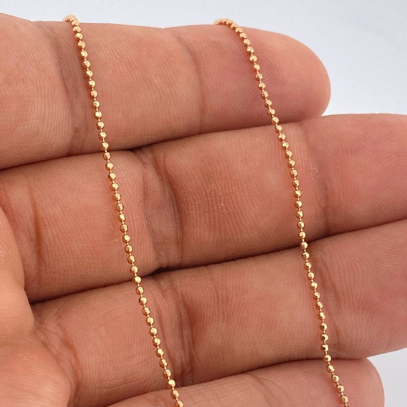 Cadena Militar 3.35gr / 60cm / Oro Rosa +3 18K %