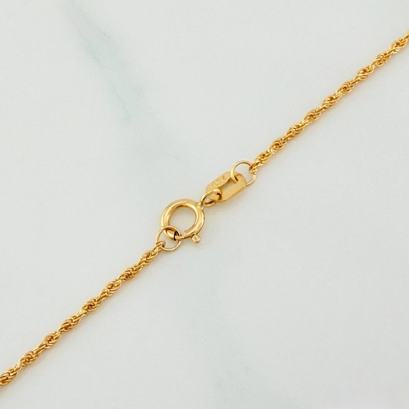 Set Cadena Lazo + Dije Cruz Templaria / 1,35 gr / 45 cm Oro Amarillo 18K