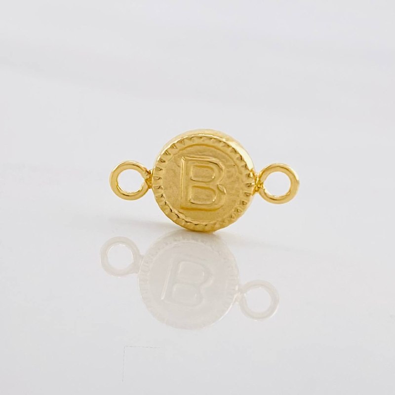 Herraje Circulo Letra B 0.45g / 1.5cm Oro Amarillo 18K