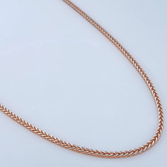 Cadena Franco 5.4gr / 60cm / Dos Oros Blanco Rosa +3 18K %