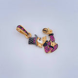 Dije Pato Inspirado 4.8gr / 3.6cm / Dos Oros Negro Amarillo 18K $