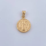 Dije San Benito 0.85gr / 2.2cm / Oro Amarillo 18K &