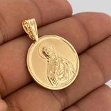 Dije Sagrado Corazon De Jesus - Virgen Del Carmen 3.45gr / 3.8cm / Oro Amarillo 18K &