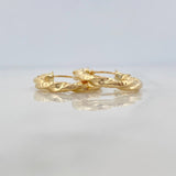 Candongas Milu Rayadas 1.85 g / 2.2 cm Oro Amarillo 18K