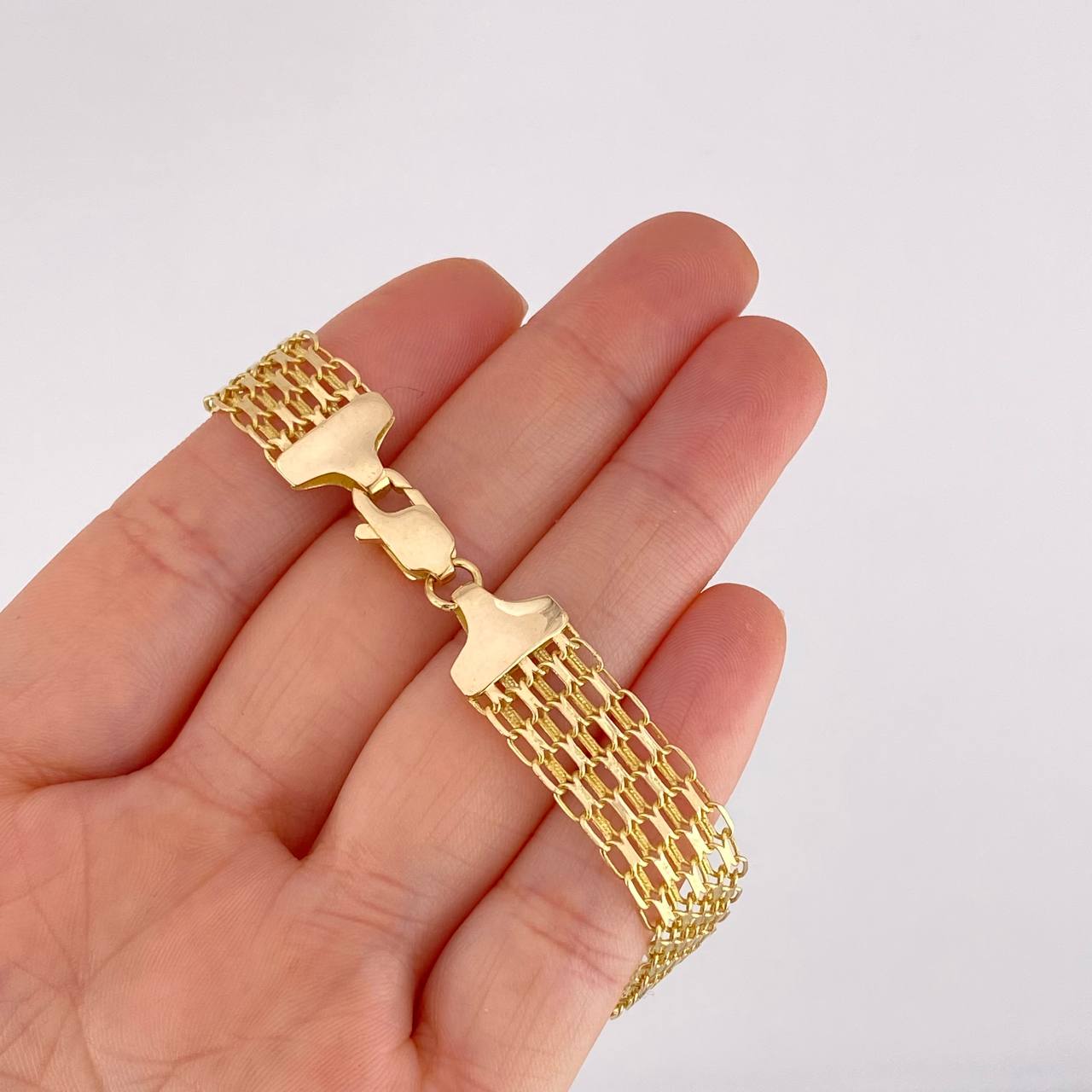 Pulso Chino 12.05g / 20.7cm / 11.8mm Oro Amarillo 18K