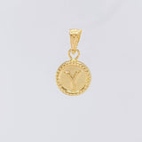 Dije Circulo Letra Y 0.4g / 1.5cm Oro Amarillo 18K
