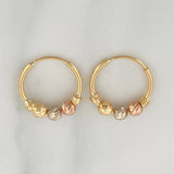 Candongas Trio 1 g / 1.3 cm Tres Oros 18K