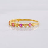 Anillo Corazón Intercalado 1.3g / T6 1/4 Oro Amarillo 18K