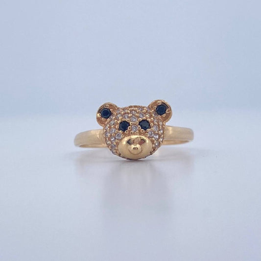 Anillo Rostro Oso 2.2gr / T6 1/4 / Oro Amarillo 18K &