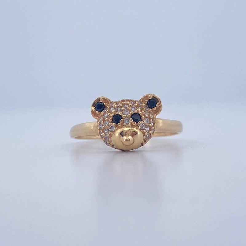 Anillo Rostro Oso 2.2gr / T7 / Oro Amarillo 18K &