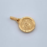 Dije Medalla Medusa 1gr / 2cm / Oro Amarillo 18K &
