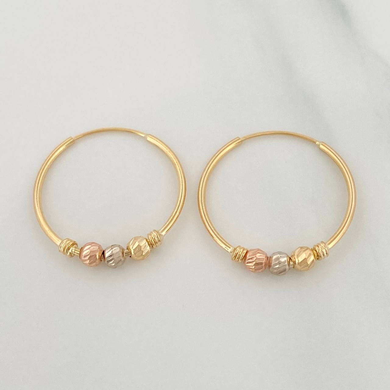 Candongas Trio 1.4 g / 2 cm Oro Amarillo 18K