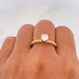 Anillo Solitario Churumbela 2.95 g / T7 1/4 Oro Amarillo 18K