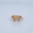 Anillo Mariposas En Relieve 2.45gr / T6 / Oro 18K $