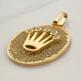 Dije Corona Medalla 3.95gr / 2.7cm / Oro Amarillo 18K &