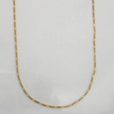 Cadena Figaro Diamantada 1.15 g / 45.3 cm / 0.9 mm Oro Amarillo 18K