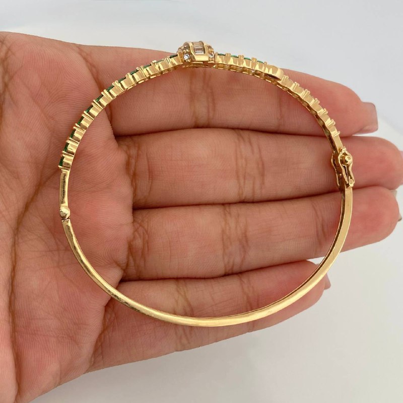 Pulso Stone Green 11.1 g / 19 cm Oro Amarillo 18K