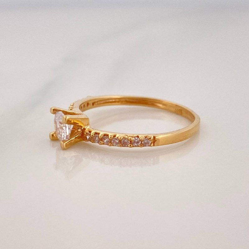 Anillo Solitario Linea Invertida 1.75 g / T6 1/4 Oro Amarillo 18K