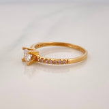 Anillo Solitario Linea Invertida 1.75 g / T6 1/4 Oro Amarillo 18K