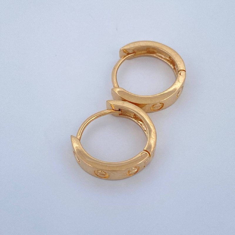 Candongas Tornillo 2.8gr / 1.3cm / Oro Amarillo 18K $