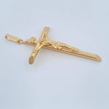 Dije Cruz Cristo 1.45gr / 4cm / Oro Amarillo 18K *