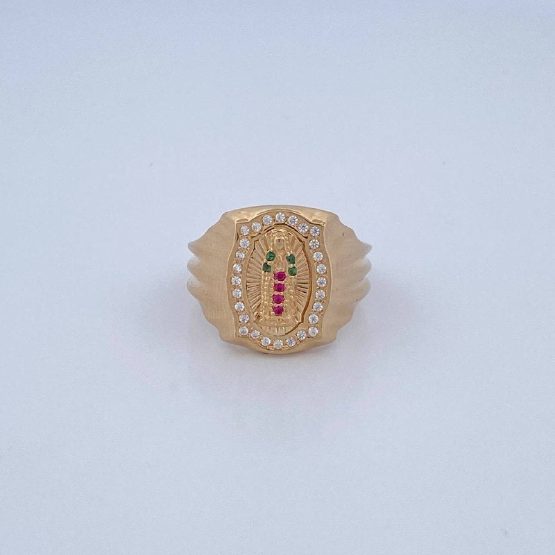 Anillo Virgen de Guadalupe 5.6gr / T7 1/4 / Oro 18K $