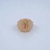 Anillo Virgen de Guadalupe 5.6gr / T7 1/4 / Oro 18K $