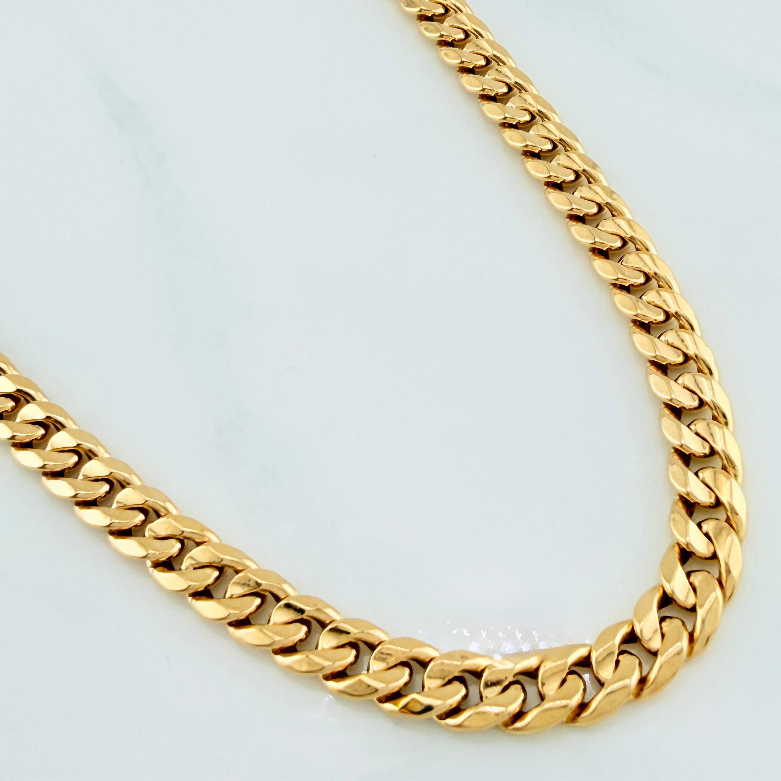 Cadena Cubana 13.65 g / 61.5 cm / 6.6 mm Oro Amarillo 18K
