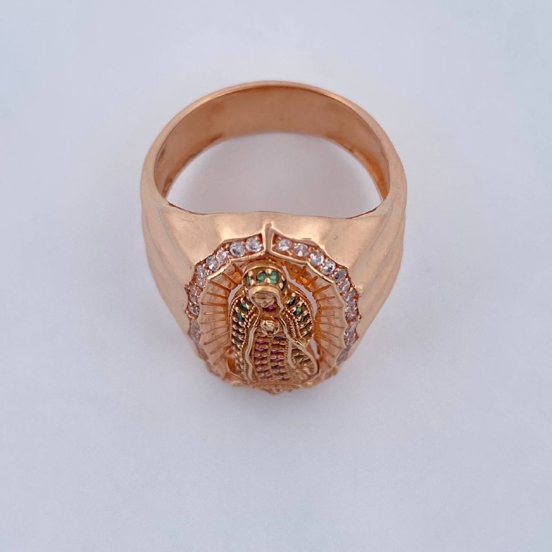 Anillo Virgen Milagroso 9.95gr / T10 1/2 / Oro Rosa 18K &