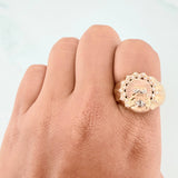 Anillo Rostro Cristo 5.95 g / T9 Tres Oros 18K