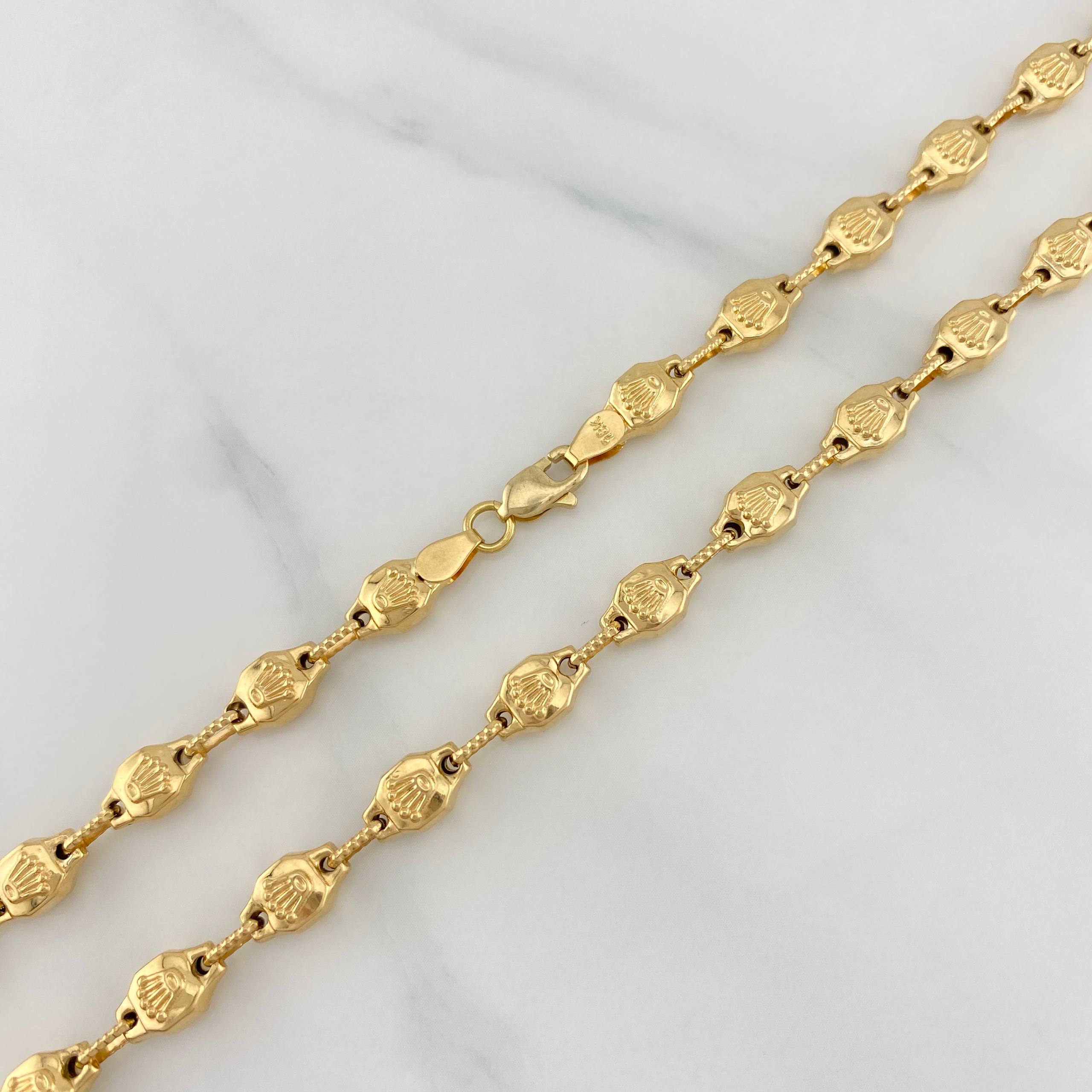 Cadena Rustica Corona 16.35 g / 61 cm / 5.6 mm Oro Amarillo 18K
