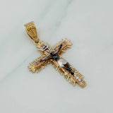 Dije Cruz Cristo Milagroso De Buga 5.45 g / 3.6 cm Tres Oros 18K