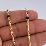 Cadena Rustica Bala 10.15gr / 61cm / Tres Oros 18K &