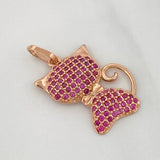 Dije Gato 2.1 g / 2.5 cm Oro Rosa 18K
