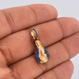 Dije Virgen de Guadalupe Silueta 2.75gr / 2.6cm / Dos Oros Negro Amarillo 18K $