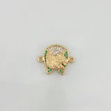 Herraje Herradura Caballo 2.05 g / 1.8 cm Dos Oros Amarillo Blanco 18K