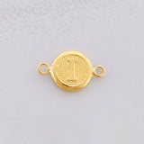 Herraje Circulo Letra I 0.4g / 1.5cm Oro Amarillo 18K