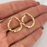Candongas Milu Rayadas 1.85 g / 2.2 cm Oro Amarillo 18K