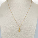 Set Cadena y Dije Flor Espejo + Virgen Guadalupe 0.6gr / Oro Amarillo 18K (Oferta) $