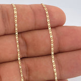 Cadena Escalera Plana 2.45gr / 60cm / Tres Oros +3 18K %