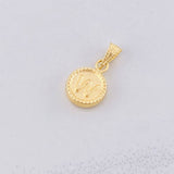 Dije Circulo Letra W 0.45g / 1.5cm Oro Amarillo 18K