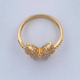 Anillo Butterfly 2.8gr / T7 1/2 / Dos Oros Amarillo Blanco 18K &
