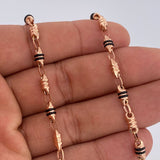 Cadena Rustica Barril 12.1gr / 62cm / Oro Rosa 18K &