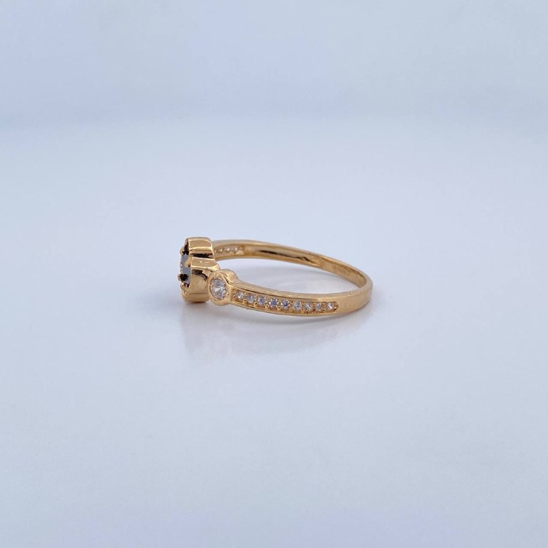Anillo Trebol 2.2gr / T7 1/2 / Oro 18K &