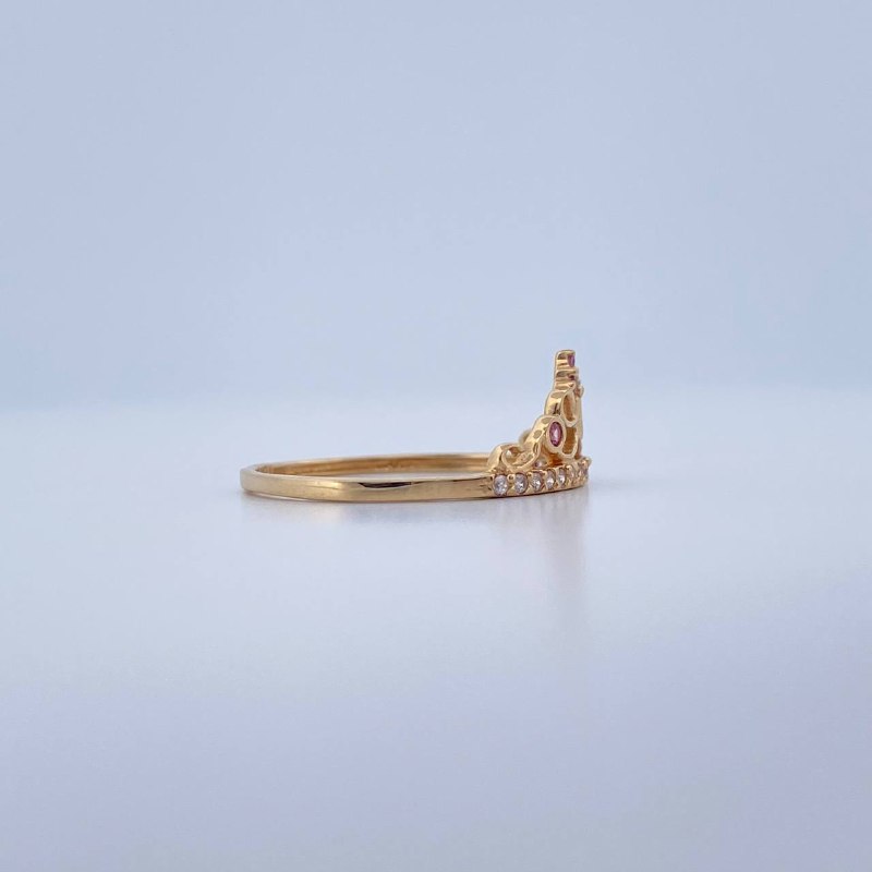 Anillo Tiara Mariposa 1.35gr / T6 3/4 / Oro Amarillo 18K &
