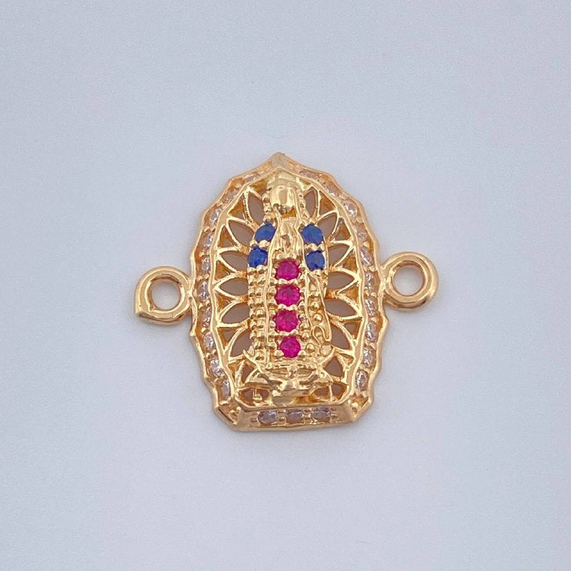 Herraje Virgen De Guadalupe 1.2gr / 1.5cm / Oro Amarillo 18K &